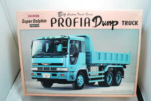 □　未開封　アオシマ　1/32　日野 (ヒノ)　スーパードルフィン　プロフィア　ダンプ　トラック　荷台可動式　1994年モデル　□