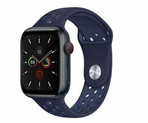 【B2S】Apple Watch スポーツバンド42/44/45mm(ネイビー)