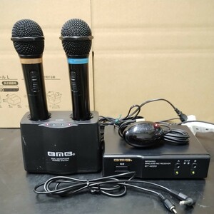 YFZSAPI13 BMB エクシング 第一興商　2MHz帯　赤外線ワイヤレスマイクセット　WT-4000 TDM-600 MC-330 WS-N5 接続コード 中古　点検動作品