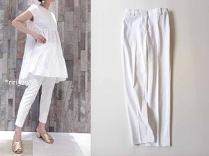 PLST / plus te2022SSlinen Blend stick pants XXS/ white 