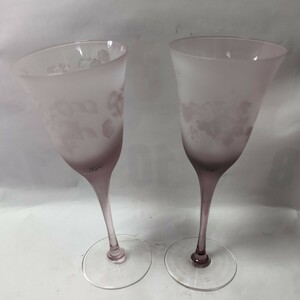 # floral print wine glass #2 customer set # secondhand goods #