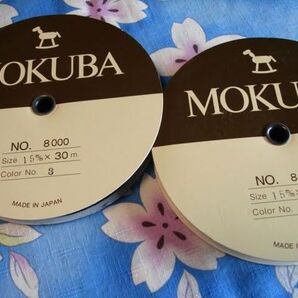 2巻計60m MOKUBA グログランリボン 白と黒 新品 グログランテープ モクバ y14