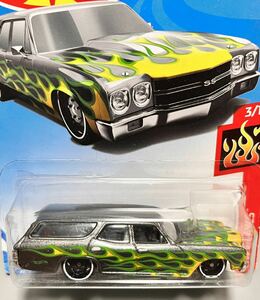 ホットウィール '70 シェビー シェベル SS ワゴン CHEVELLE SS WAGON ファイヤーパターン/ガンメタ 