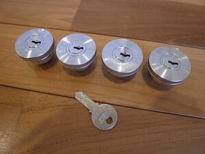  rare * secondhand goods *USM is la-*haller* original * door knob cover 4 piece & lock key 1 pcs set * key number selection possible * key * cylinder * is la- system 