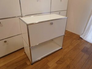  beautiful goods *USM is la-*haller*1 row 2 step unit * pure white * white * Drop down door * key attaching * store furniture * office * industry series * storage 