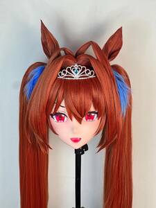  horse . Daiwa scarlet cartoon-character costume beautiful young lady mask kigurumi cosplay costume clothes attaching all head surface 