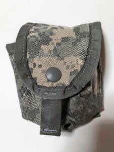 アメリカ軍　米軍　US 陸軍　実物　放出品　MOLLE　Ⅱ　2 ACU（UCP）迷彩（カムフラージュ）　ハンドグレネードポーチ（パウチ）未使用品