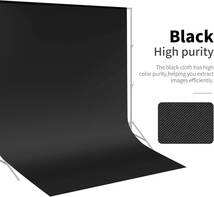 おすすめ 黒撮影用背景布 大型 2.8 x 4m 無地 ポリエスター素材 バック_画像7