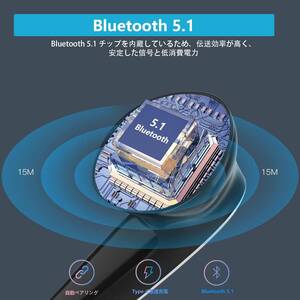 日常使い 高音質ワイヤレスイヤホン 左右分離型 IPX5防水仕様 Hi-Fi音質