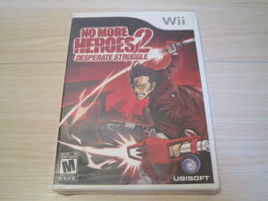 ロ 未開封 Wiiソフト【NO MORE HEROES 2 DESPERATE STRUGGLE（北米版）】ノーモアヒーローズ2 デスパレート・ストラグル