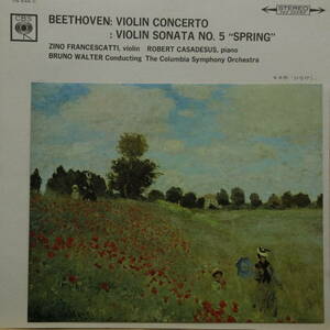 ベートーヴェン：ヴァイオリン協奏曲、ヴァイオリン・ソナタ第５番「スプリング」／ジノ・フランチェスカッテイ　