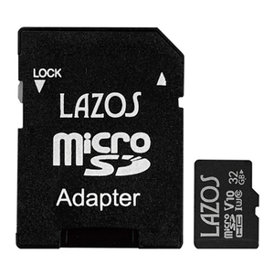 【20個セット】 Lazos 高耐久microSDカード 32GB 紙パッケージ L-B32MSD10-U3V10X20