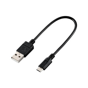 【5個セット】エレコム microUSBケーブル/USB2.0/エコパッケージ/0.15m/ブラック U2C-JAMB015BKX5