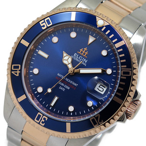 エルジン ELGIN 自動巻き メンズ 腕時計 FK1405PS-BL ブルー 国内正規品 ブルー