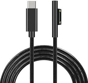 Sisyphy USB Type C to Surface Pro PD急速充電ケーブル「金属表面 1.5m CE認証済」、15V