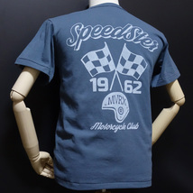 ヘンリーネック Tシャツ XXL 半袖 メンズ バイク 車 MVRX ブランド SpeedSter モデル / デニムブルー 青_画像10