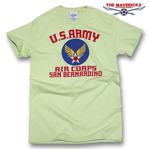 Tシャツ M メンズ エアフォース 半袖 アメカジ MAVERICKS ブランド ミリタリー USAAC アメリカ 陸軍航空隊1940 ピスタチオ