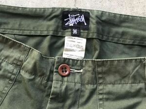 黒タグ STUSSY ハーフパンツ W36 ステューシー メンズ ショーツ ショートパンツ カーゴパンツ 80s 90s