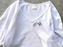 ハリウッドランチマーケット ストレッチフライス カットソー 4/XL メンズ 長袖 Tシャツ 白 ホワイト_画像1