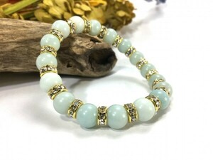 amazo Night Power Stone bracele natural stone breath 10mm men's * lady's ( long Dell : Gold ) better fortune .. beads breath 