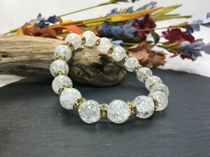  Power Stone bracele crack crystal 12mm natural stone breath Gold better fortune .. beads breath men's man 