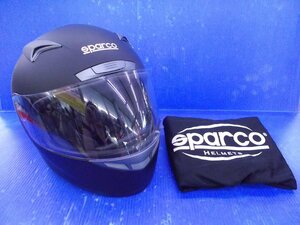 T【418】美品 Sparco スパルコ CLUB X1 フルフェイスヘルメット Mサイズ マットブラック