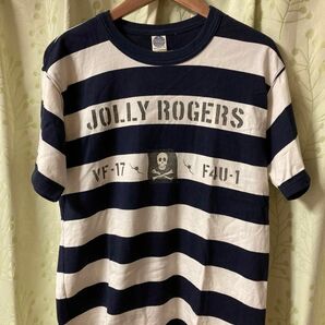 トイズマッコイ　ミリタリーボーダーTシャツ U.S.NAVY「JOLLY ROGERS」