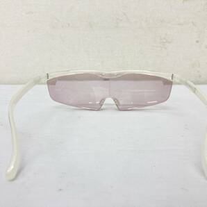 【JN21】（O) Hazuki ハズキ ルーペ 1.6X 1.6倍 眼鏡 メガネ 拡大鏡 パープル レンズ 日本製 老眼鏡 ケース入り 中古現状品の画像4