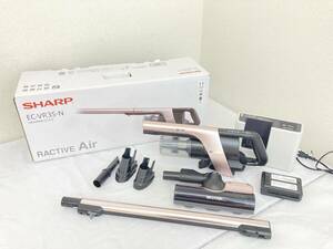 【JN36】(O) SHARP シャープ EC-VR3S-N 充電式掃除機 コードレススティック掃除機 RACTIVE Air ピンクゴール 通電動作OK 中古現状品