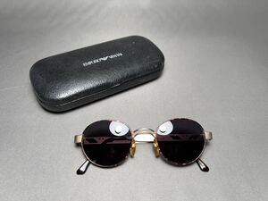 VINTAGE Италия производства [EMPORIO ARMANI/ Emporio Armani ]023-S раунд type Boston солнцезащитные очки Vintage Old круг очки 