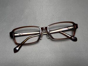 VINTAGE【ST.Dupont/デュポン】DP-5003 フルリム サイドロゴ スクエア型 眼鏡フレーム ブラウン ヴィンテージ オールド サングラス