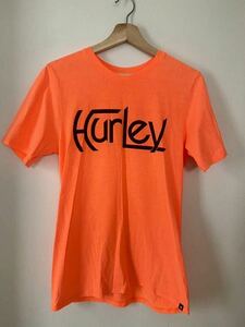 【used】 Hurley ハーレー ロゴ プリント蛍光TシャツサイズS Tシャツ 半袖 NORTH FACE ボルコム