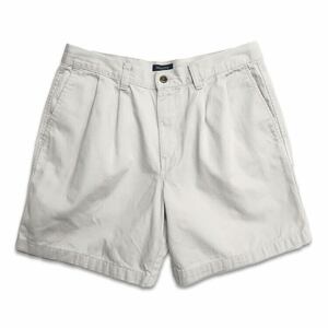 古着 ドッカーズ DOCKERS ショートパンツ ハーフパンツ ツータック オフホワイト 表記：W33　gd402642n w40520