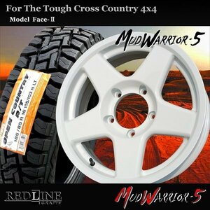 ■ MUD WARRIOR-5 ■ 16x5.5J±0 改造ジムニー専用　トーヨーオープンカントリーR/T ホワイトレター 185/85R16 タイヤ付4本セット