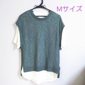  トップス　ベスト付Ｔシャツ