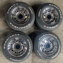 195/80R15 107/105L LT　スチールセット　四本　グットイヤー　ナスカー　メッキ　PCD139.7 6穴_画像1