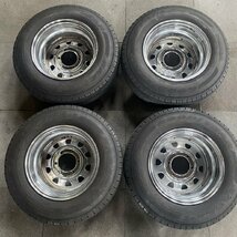 195/80R15 107/105L LT　スチールセット　四本　グットイヤー　ナスカー　メッキ　PCD139.7 6穴_画像5