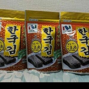 ニコニコのり 韓国味のり 化学調味料無添加 1袋（8切 40枚）×3袋