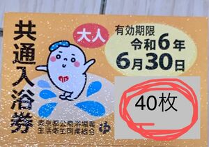 共通入浴券　銭湯　風呂　東京都公衆浴場業生活衛生同業組合　回数券 クーポン使用で￥2800引き！