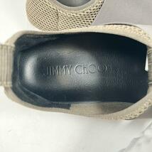 美品 JIMMY CHOO ジミーチュウ スニーカー 40表記 25.5cm相当 スウェード メッシュ スタッズ ロゴ メンズ シューズ スリッポン_画像9