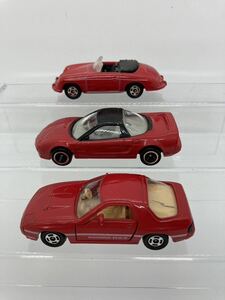  made in Japan Tomica Porsche Honda NSX Savanna RX-7 red color summarize together 3 pcs 1 jpy ~