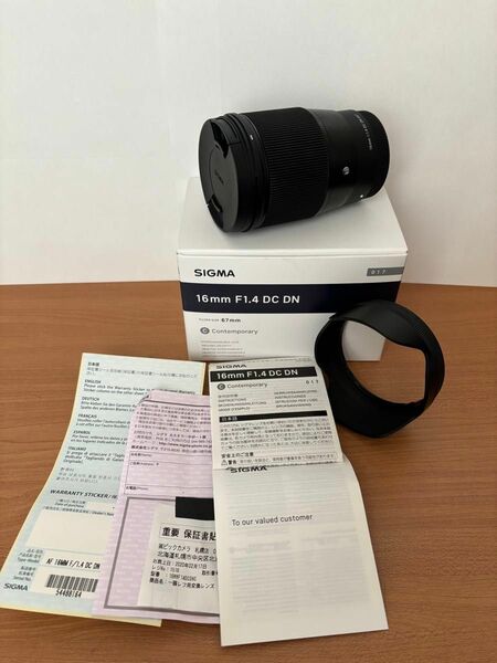 SIGMA シグマ Contemporary 16mm F1.4 DC DN ソニー Sony Eマウント 広角単焦点レンズ　美品