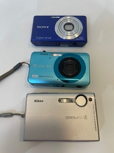 デジカメ まとめ ジャンク 3点 SONY DSC-W530 Cyber-shot CASIO EXILIM EX-Z90 NIKON COOLPIX S5 サイバーショット クールピクス ニコン