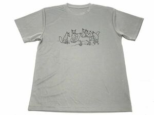 グレー　キツネ アーサー・ラッカム ドライ Tシャツ 狐 グッズ アニマル イラスト 動物 名画