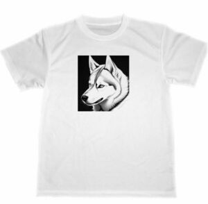 シベリアン　ハスキー　ドライ　Tシャツ　犬　ペット　グッズ　ハスキー犬　Siberian Husky　DOG