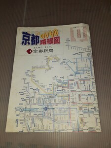 京都 市内 乗り物 路線図 京都新聞 97年 レトロ コレクション 当時物 鉄道 地下鉄 バス 非売品