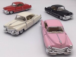 お得な4色コンプリートセット 1/43 キャデラック シリーズ62 クーペ　1953年 赤ピンク白黒 ミニカー キンスマート アメ車