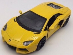 1台売り イエロー 1/38 ランボルギーニ　アヴェンタドール LP700-4 ミニカー アベンタドール プルバック スーパーカー