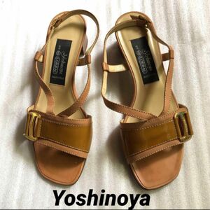 yoshinoya by LORBAC 銀座ヨシノヤ　made in Italy レザー　サンダル