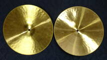 ⑧　Paiste　黒ロゴ２００２　１４インチMEDIUMhihat　上下セット_画像7